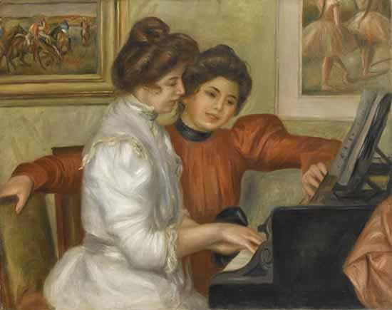  Yvonne et Christine Lerolle au piano